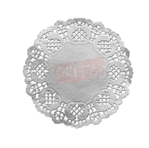 6.5 inch Paper Mat-Silver-RND-12