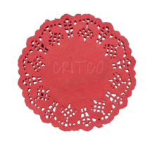 8.5 inch Paper Mat-Red-RND-12