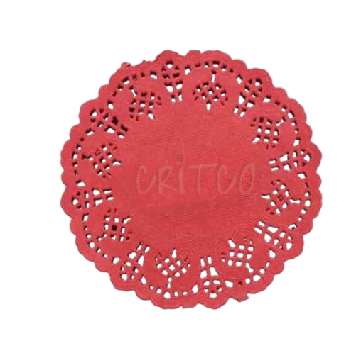 7.5 inch Paper Mat-Red-RND-12