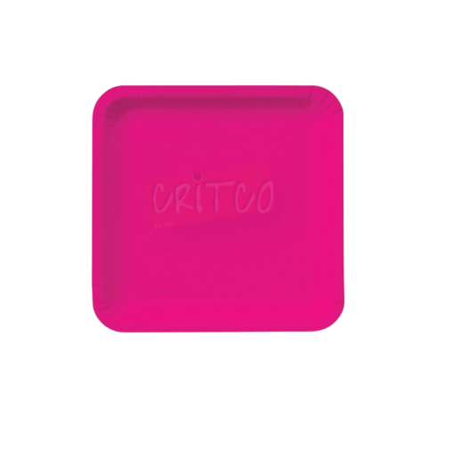 7 inch Paper Plate-Dark Pink-SQ-10