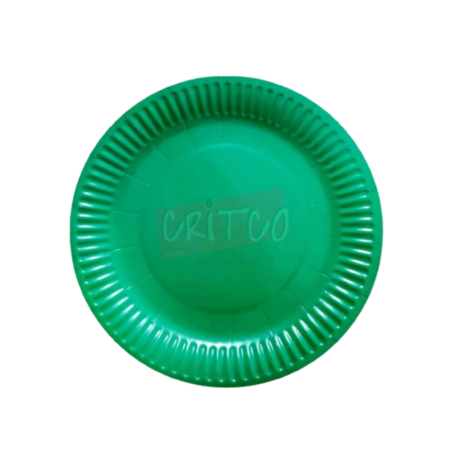 7 inch Paper Plate-Green-RND