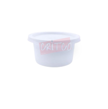 80ml PP Yoghurt Container w/Lid-White-RN