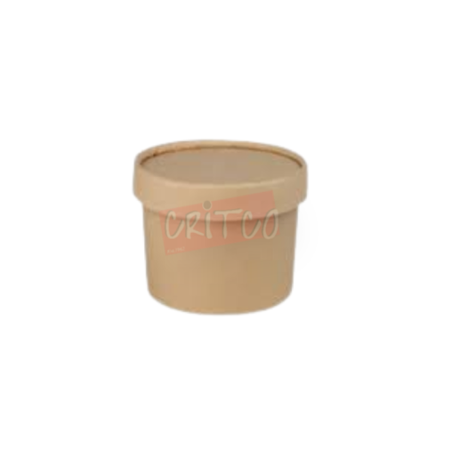 250ml Kraft Tub w/PP Lid