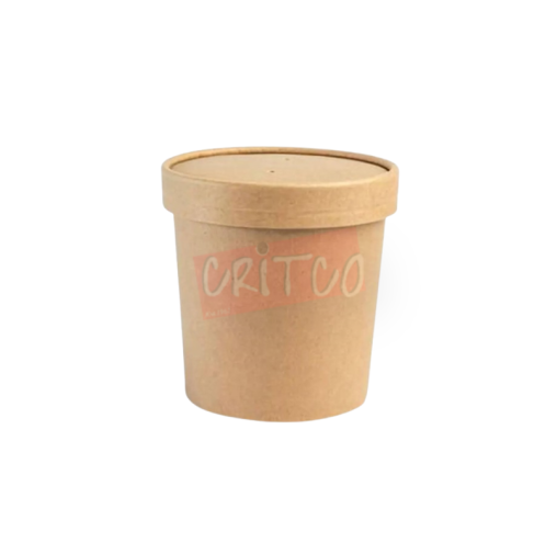 18oz Kraft Paper Tub w/Paper Lid