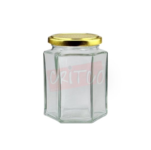 300ml Hexagonal Jar w/Lid