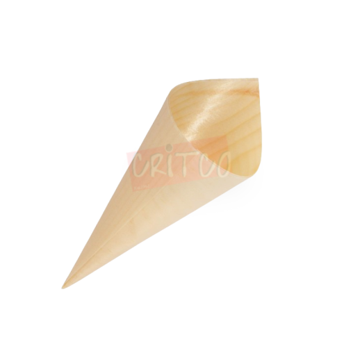 5 Inch Wooden Food Cone