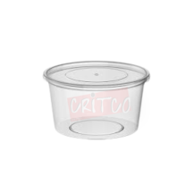 450ml Micro Container w/Lid-RND-Clear