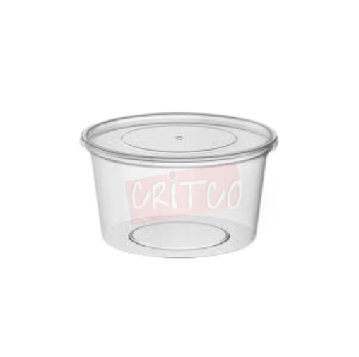 450ml Micro Container w/Lid-RND-Clear