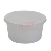 180ml PP Container w/Lid-White-RND