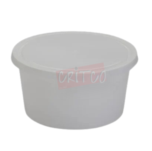 180ml PP Container w/Lid-White-RND