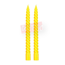 Spiral Color Candle-Yellow