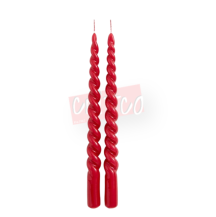 Spiral Color Candle-Red