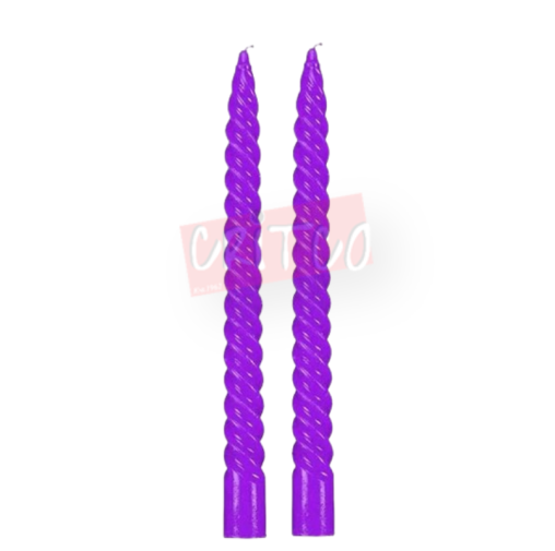 Spiral Color Candle-Purple