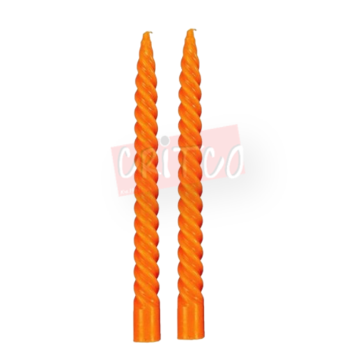 Spiral Color Candle-Orange