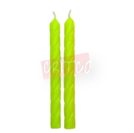 Spiral Color Candle-Lemon Green