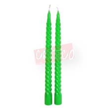 Spiral Color Candle-Green