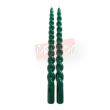 Spiral Color Candle-Dark Green