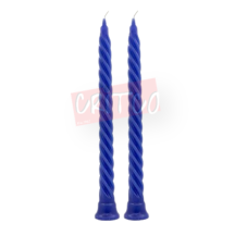 Spiral Color Candle-Blue
