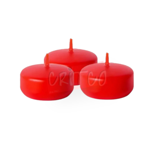 2x1.2 Inch Floating Candle-Red-Large