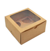 4x1 Cup Cake Box-Kraft