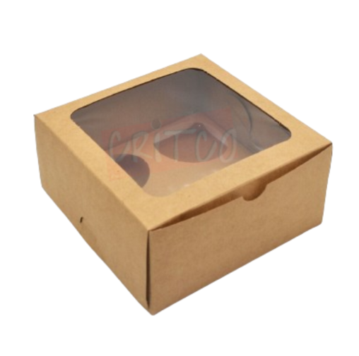 4x1 Cup Cake Box-Kraft