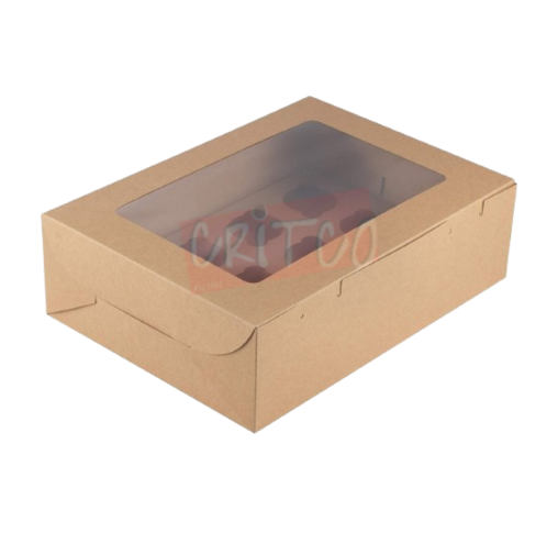 12x1 Cup Cake Box-Kraft