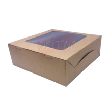 (12X12X4) Inch Window Cake Box-Kraft