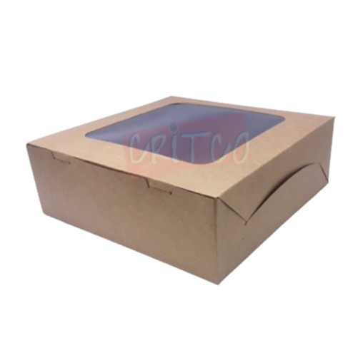 (12X12X4) Inch Window Cake Box-Kraft