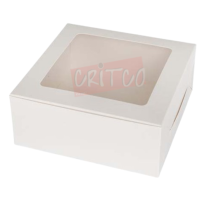 (10X10) inch Window Cake Box-White