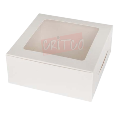 (10X10) inch Window Cake Box-White