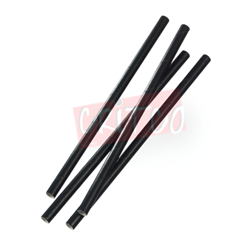 9x6mm Paper Straw-Black