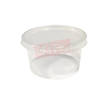 250ml PP Container w/Lid-Clear-RND-LC