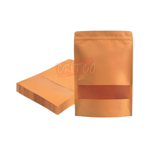 (10X15)cm Window Zip Lock Pouch-Kraft