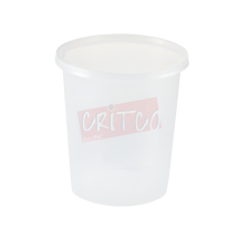 1000ml PP Container w/Lid-White-RND