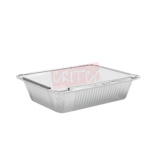 750ml Aluminium Container With Lid Rectangle