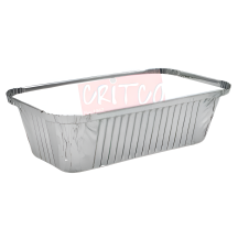 900ml Aluminium Container With Lid Rectangle