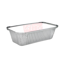 680ml Aluminium Container With Lid Rectangle