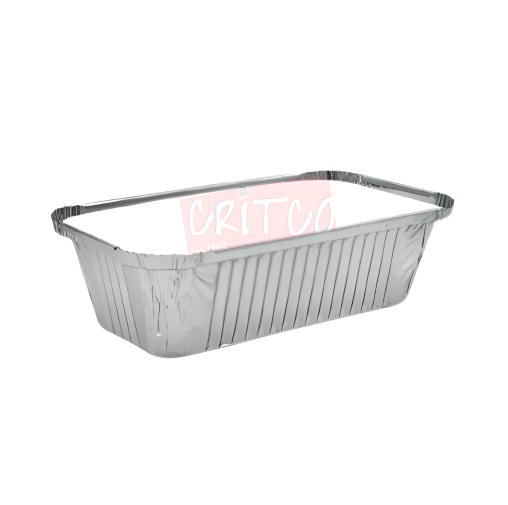 680ml Aluminium Container With Lid Rectangle