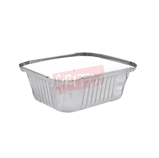 250ml Aluminium Container With Lid Rectangle