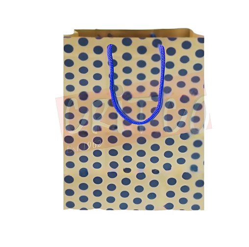 11x8.5x4inch Dotted Kraft Gift Bag With code Handle