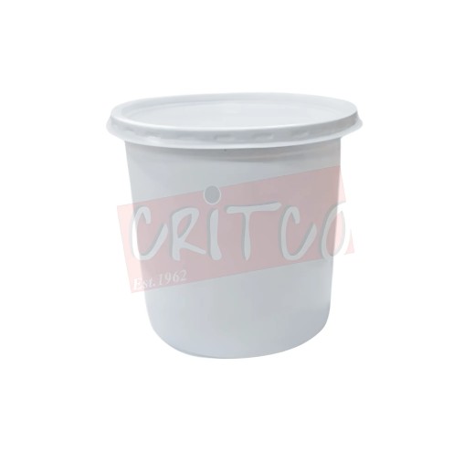 1000ml PP Container w/Lid-White-RND