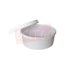 180ml PP Container w/Lid-White-RND