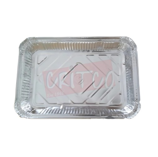 2200ml Aluminium Container With Lid Rectangle