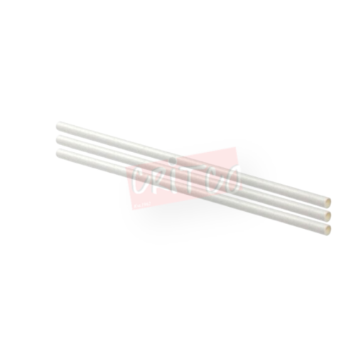 8x12mm Paper Straw-White