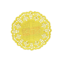 4.5 inch Paper Mat-Yellow-RND-12