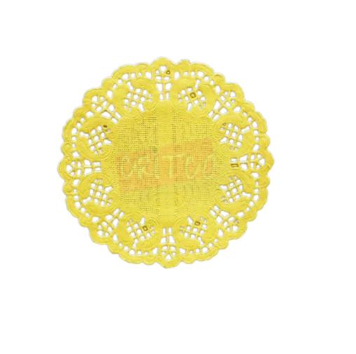 4.5 inch Paper Mat-Yellow-RND-12