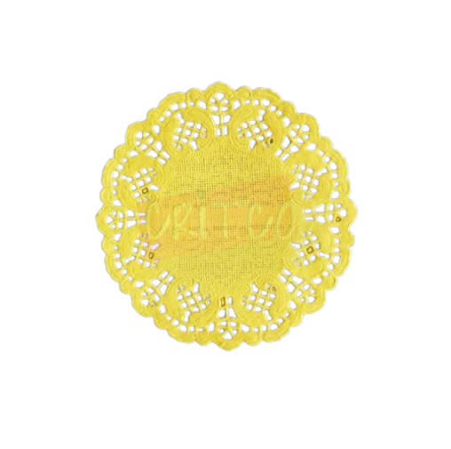 5.5 inch Paper Mat-Yellow-RND-12