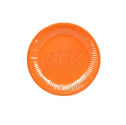 9 inch Paper Plate-Orange-10